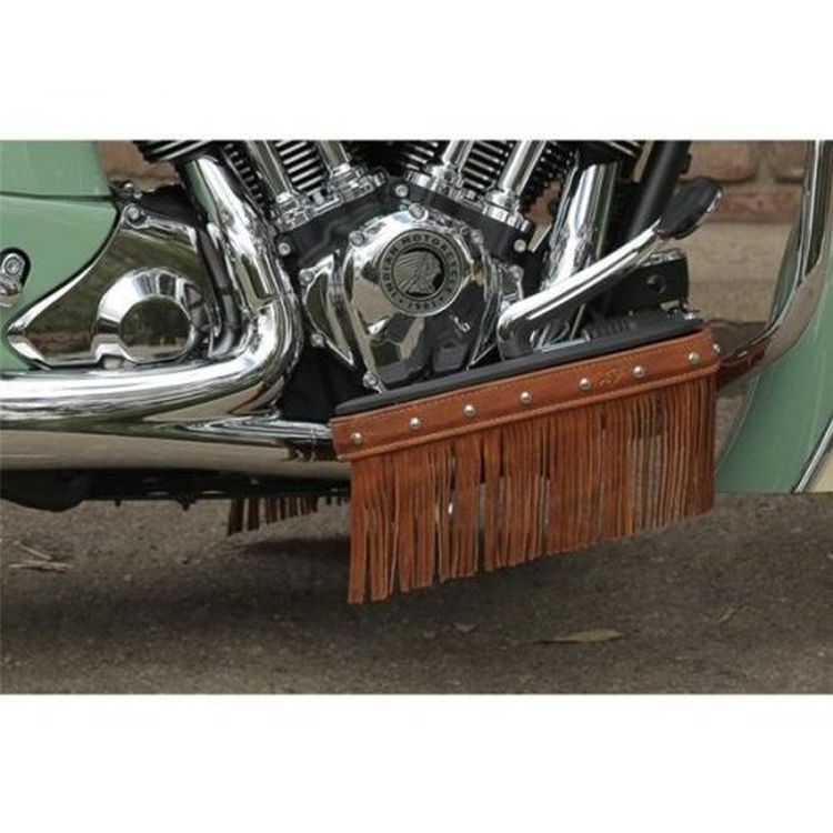 Indian Leather Floorboard Trim With Fringe